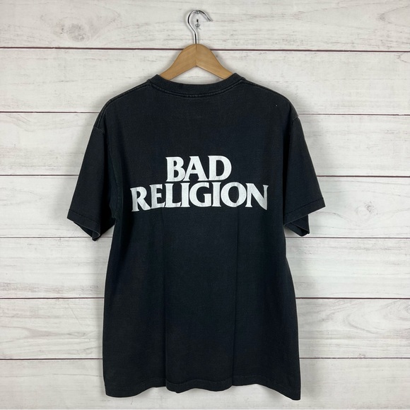 Vintage 1990s Bad Religion Band Single Stitch T Shirt Large - Picture 2 of 6